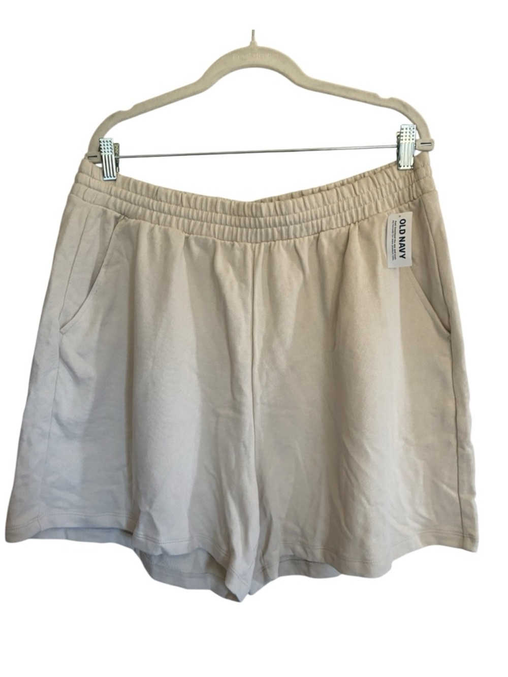 NWT Old Navy Cream Elastic Waist Women's Shorts Size XL